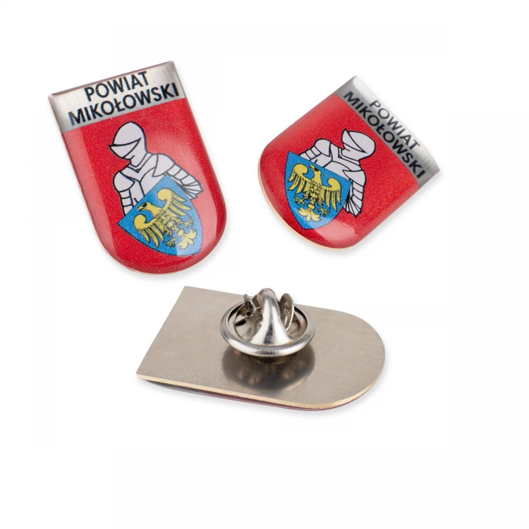 Brass Pins with any City Coat of Arms - 3D Domed - Custom Logo - PWD029