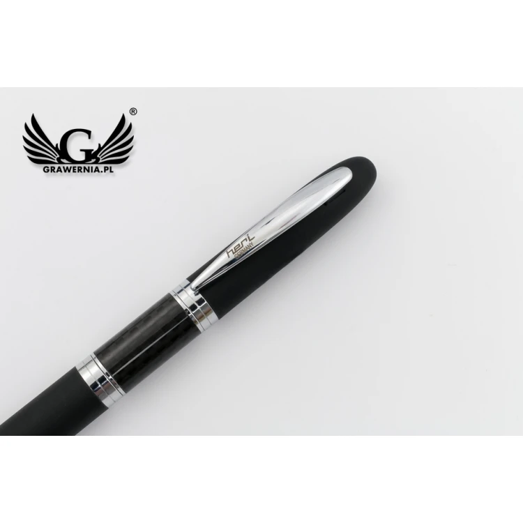 Ballpoint Pen with HERI New Promesa Stamp&Touch Black - Silver - HER011