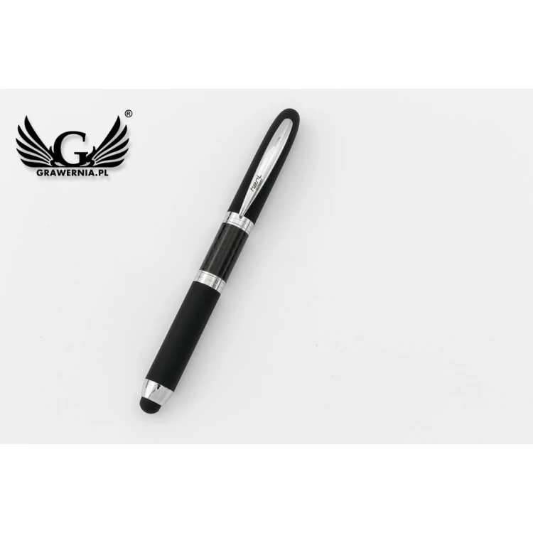 Ballpoint Pen with HERI New Promesa Stamp&Touch Black - Silver - HER011