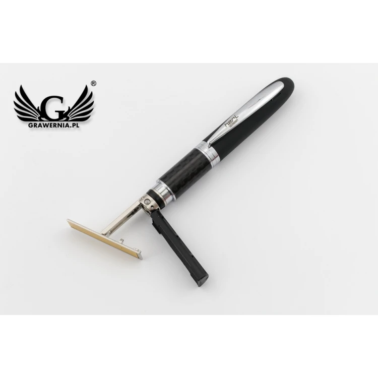 Ballpoint Pen with HERI New Promesa Stamp&Touch Black - Silver - HER011