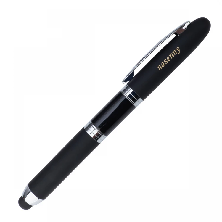 Ballpoint Pen with HERI New Promesa Stamp&Touch Black - Silver - HER011-2