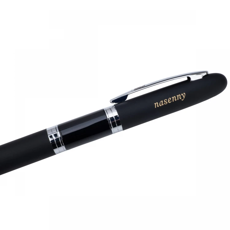 Ballpoint Pen with HERI New Promesa Stamp&Touch Black - Silver - HER011-2