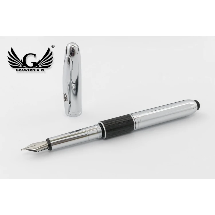 HERI New Promesa Stamp&Touch Fountain Pen - Silver - HER010