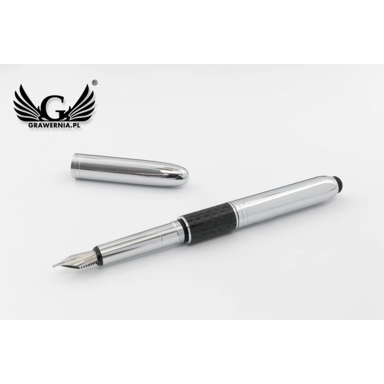 HERI New Promesa Stamp&Touch Fountain Pen - Silver - HER010