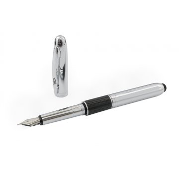 HERI New Promesa Stamp&Touch Fountain Pen - Silver - HER010