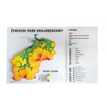 Typhlographic map of the landscape park with Braille script - size: 1100x700mm - TAB515