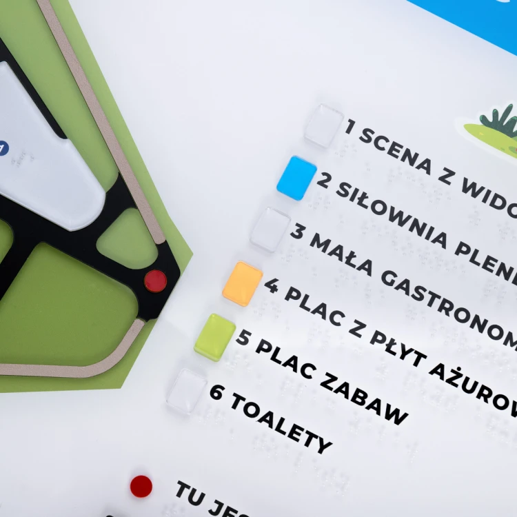 Tactile map of the park with Braille script - size: 594x420mm - TAB467