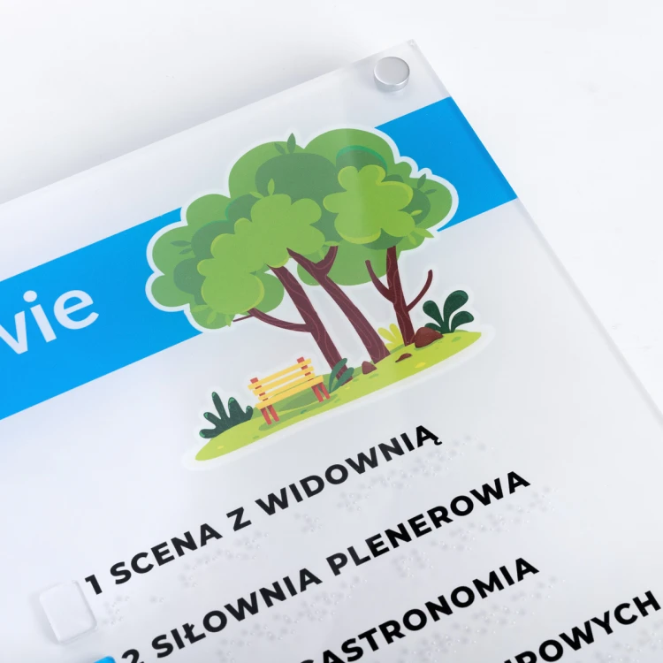 Tactile map of the park with Braille script - size: 594x420mm - TAB467