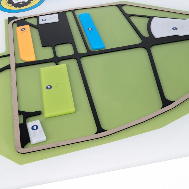 Tactile map of the park with Braille script - size: 594x420mm - TAB467