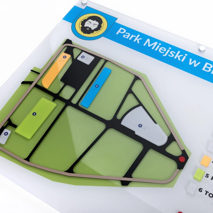 Tactile map of the park with Braille script - size: 594x420mm - TAB467