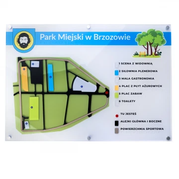 Tactile map of the park with Braille script - size: 594x420mm - TAB467