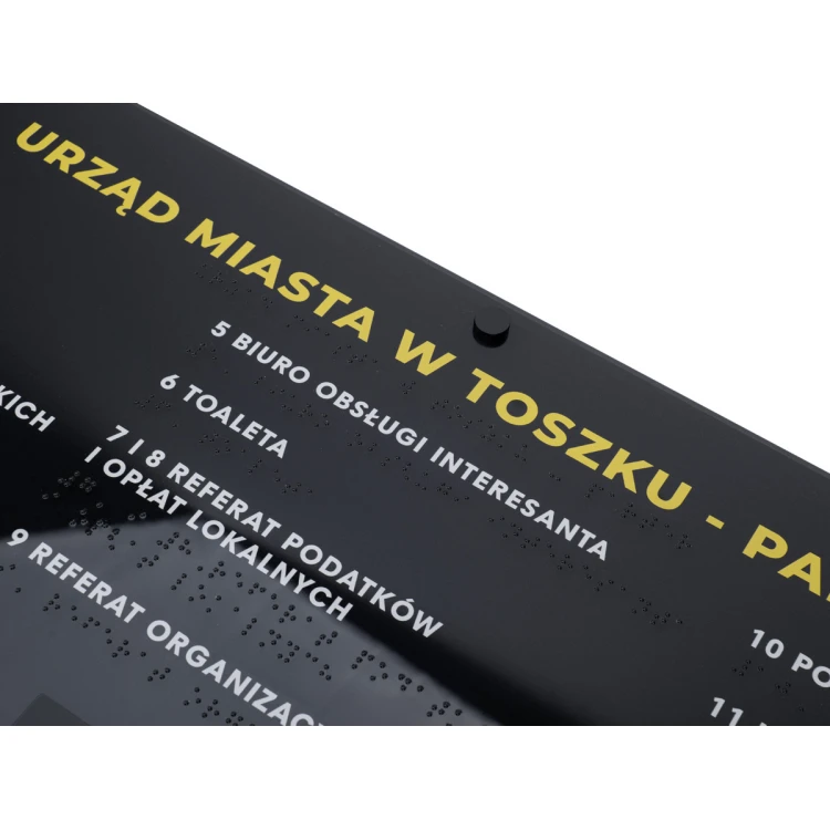 Tactile Map with Braille Script - Plexi and ADA - Size: 615x400mm - TAB484