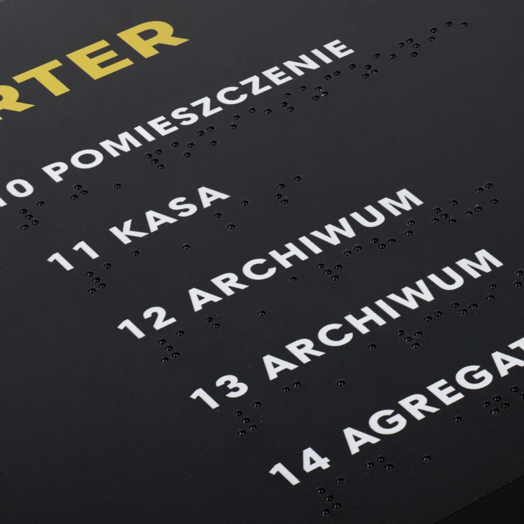 Tactile Map with Braille Script - Plexi and ADA - Size: 615x400mm - TAB484
