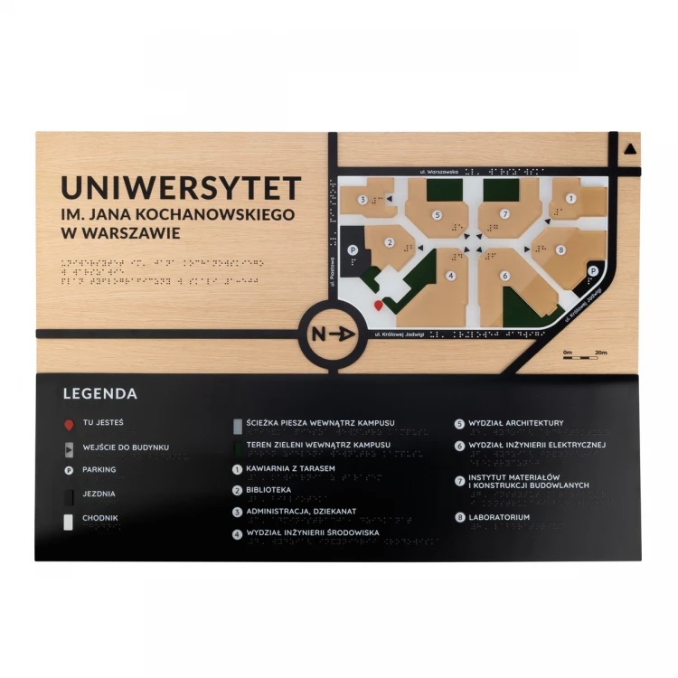 Braille Typhlographic Map - size: 700x500mm - TAB487
