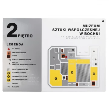 Braille Typhlographic Map - size: 700x500mm - TAB495