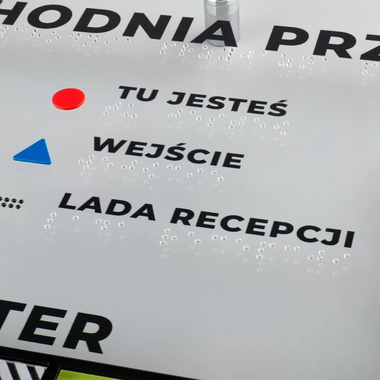 Typhlographic Plan with Braille Script - Plexi and ADA - Size: 500x380mm - TAB518