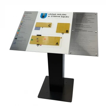 Typhlographic Plan with Braille Script and Interchangeable Element - size: 1000x650mm - TAB519