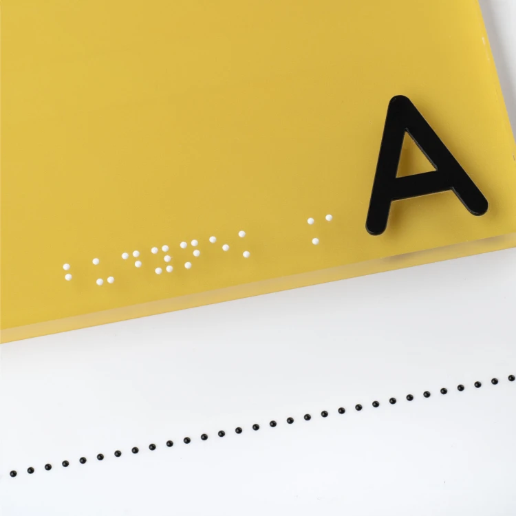 Typhlographic Plan with Braille Script and Interchangeable Element - size: 1000x650mm - TAB519