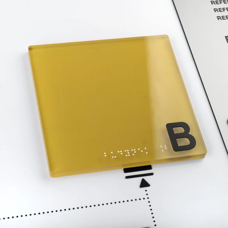 Typhlographic Plan with Braille Script and Interchangeable Element - size: 1000x650mm - TAB519