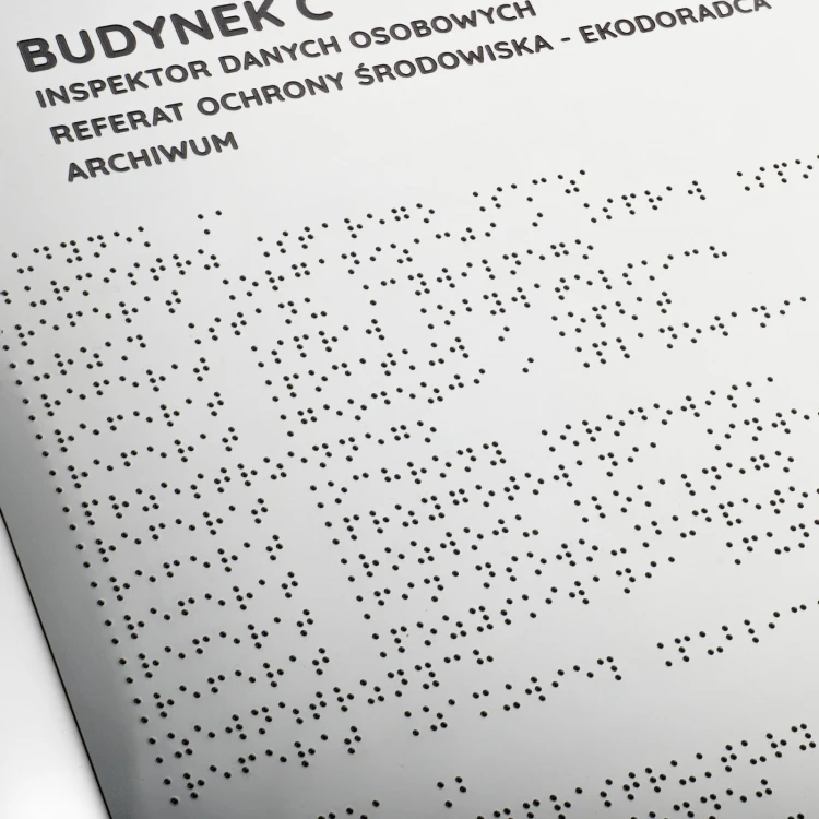 Typhlographic Plan with Braille Script and Interchangeable Element - size: 1000x650mm - TAB519