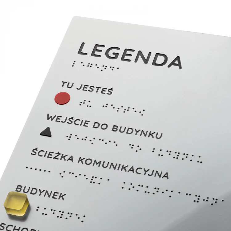 Typhlographic Plan with Braille Script and Interchangeable Element - size: 1000x650mm - TAB519