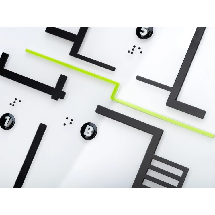 Tactile map with Braille script - plexi and ADA - dimensions: 880x630mm - TAB533