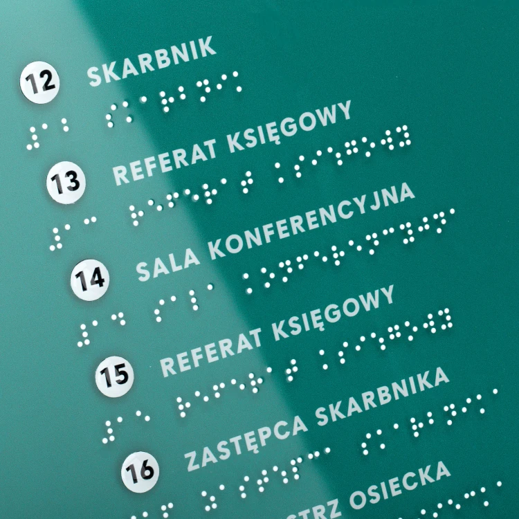 Tactile map with Braille script - plexi and ADA - dimensions: 880x630mm - TAB533