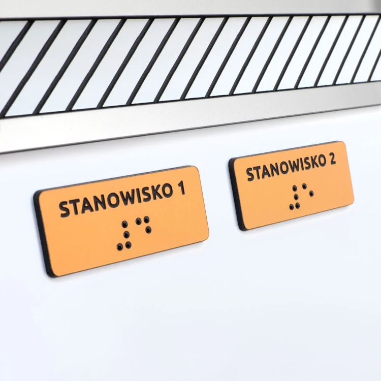 Typhlographic Plan with Braille Script - Plexi, ADA and Laminate - Dimensions: 560x295mm - TAB553