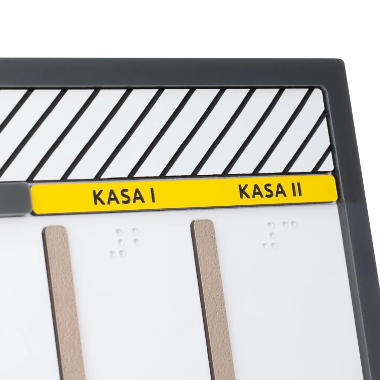 Typhlographic Plan with Braille Script - Plexi, ADA and Laminate - Dimensions: 560x295mm - TAB553