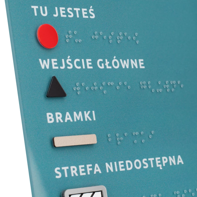 Typhlographic Plan with Braille Script - Plexi, ADA and Laminate - Dimensions: 560x295mm - TAB553