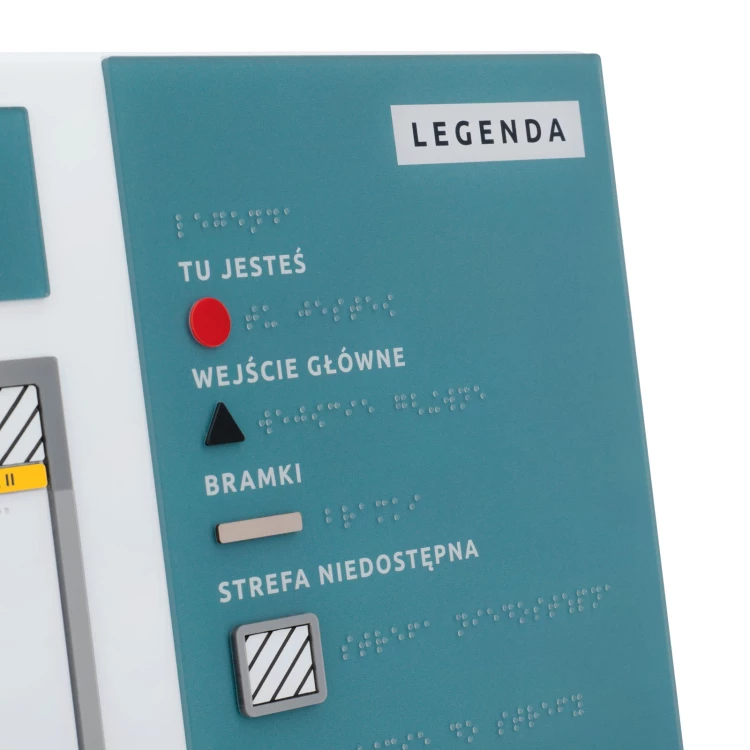 Typhlographic Plan with Braille Script - Plexi, ADA and Laminate - Dimensions: 560x295mm - TAB553