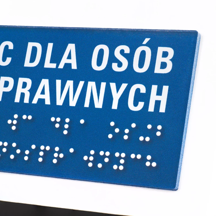 Braille plan with tile writing - ADA material, laminate and acrylic - Dimension 297x210mm - TAB586