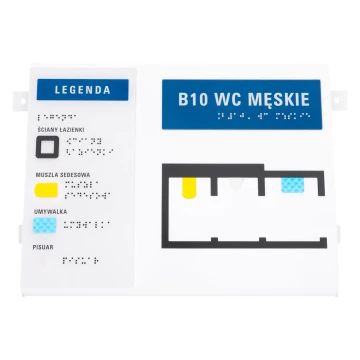 Braille tile plan - ADA plastic, laminate and acrylic - Dimension 297x210mm - TAB587