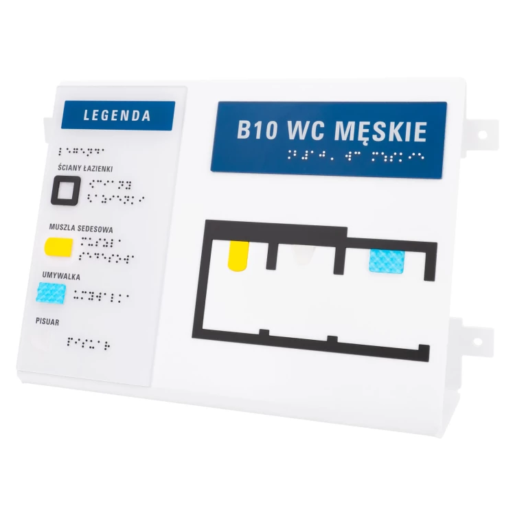 Braille tile plan - ADA plastic, laminate and acrylic - Dimension 297x210mm - TAB587