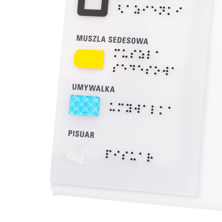 Braille tile plan - ADA plastic, laminate and acrylic - Dimension 297x210mm - TAB587