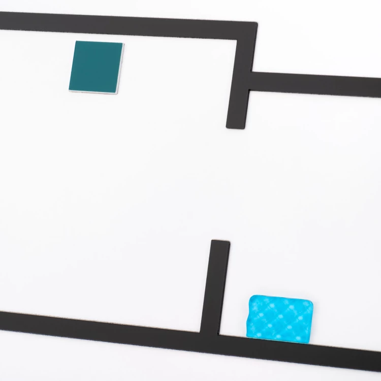 Braille plan with tile writing - ADA material, laminate and acrylic - Dimension 400x250mm - TAB588