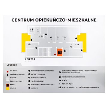 Braille tile plan - ADA plastic, laminate and acrylic - Dimension 850x650mm - TAB589