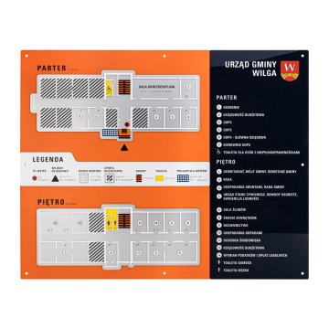 Braille typhographic plan - Hard PVC, 3D doming, laminate and acrylic - Dimension 1000x800mm - TAB639