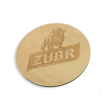 Wooden coaster laser cut and engraved - diameter: 275mm