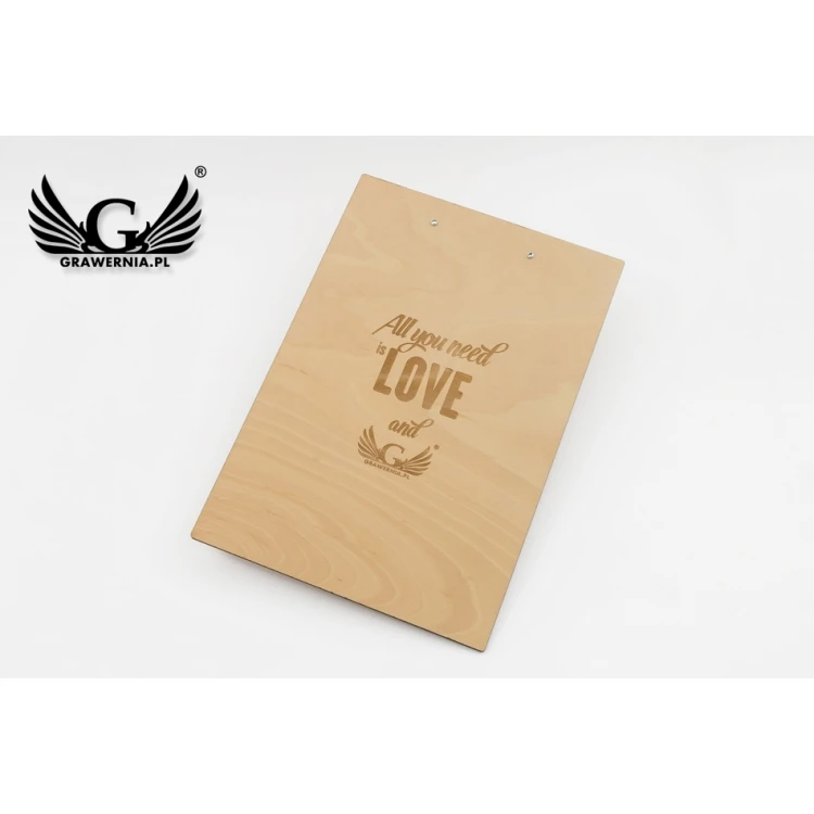 Exclusive A4 Clipboard - Birch Wood - Custom Engraving - CB001