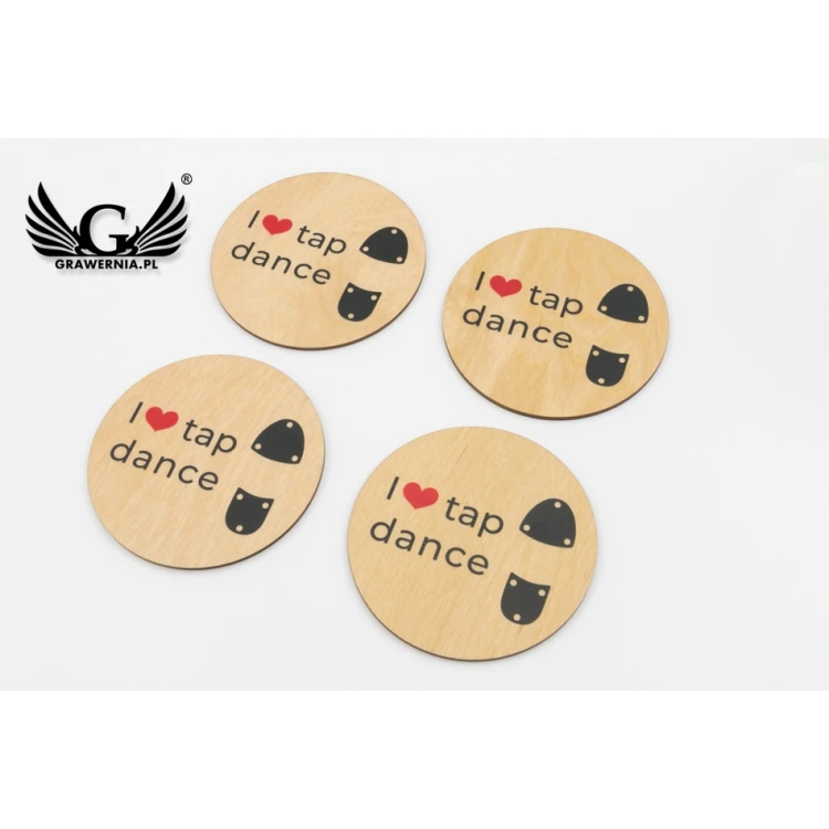 Wooden Coasters 3mm - Set of 100 pieces - UV Color Print - KOR005