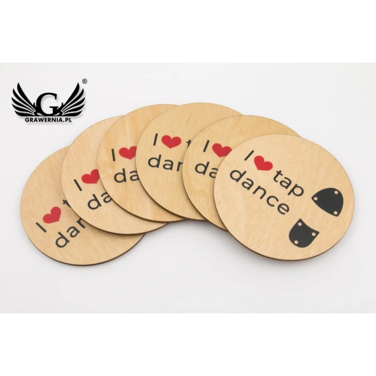 Wooden Coasters 3mm - Set of 100 pieces - UV Color Print - KOR005