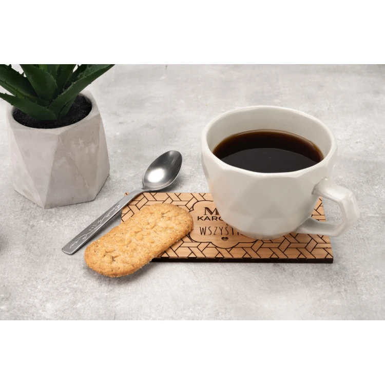 Coasters 2 pcs. made of solid alder wood - Husband knows everything, wife knows better - dim. 158x80mm - PDK007