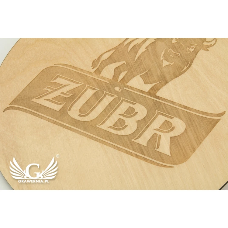 Wooden coaster laser cut and engraved - diameter: 275mm