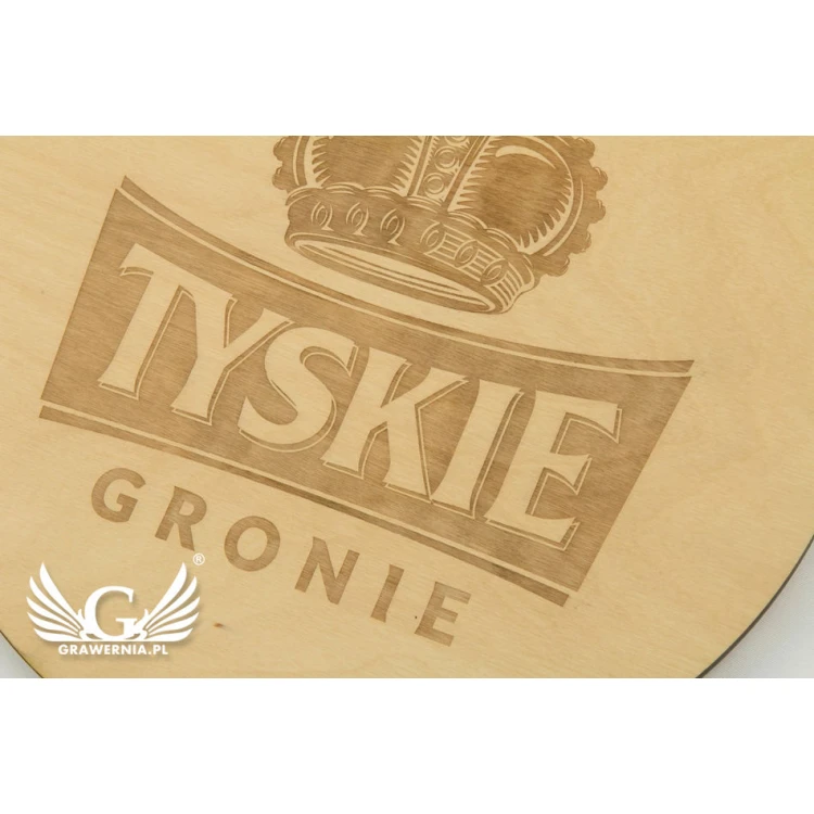 Wooden coaster laser cut and engraved - diameter: 275mm