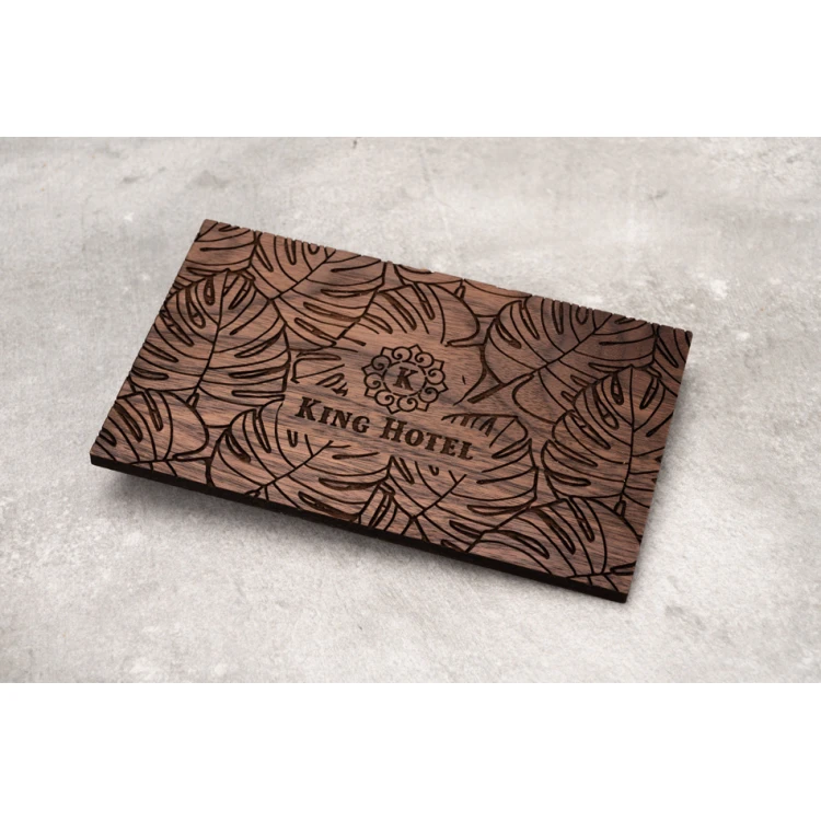 Walnut Solid Wood Coasters 2 pcs - Engraving of Any Logo, Initials - Size 148x90mm - PDK008
