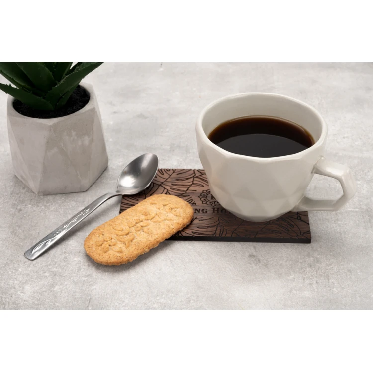 Walnut Solid Wood Coasters 2 pcs - Engraving of Any Logo, Initials - Size 148x90mm - PDK008
