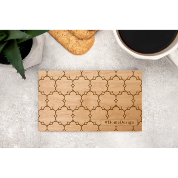 Coasters 2 pcs. made of solid alder wood - engraving of any logo, text - dim. 148x86mm - PDK015