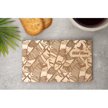 Coasters 2 pcs. made of solid maple wood - logo engraving - dim. 150x90mm - PDK019