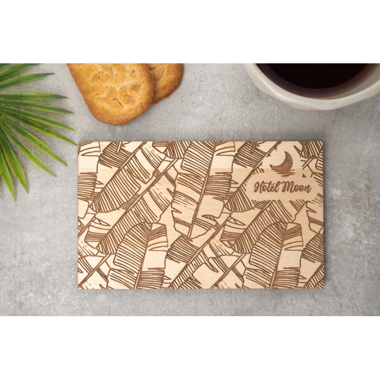 Coasters 2 pcs. made of solid maple wood - logo engraving - dim. 150x90mm - PDK019
